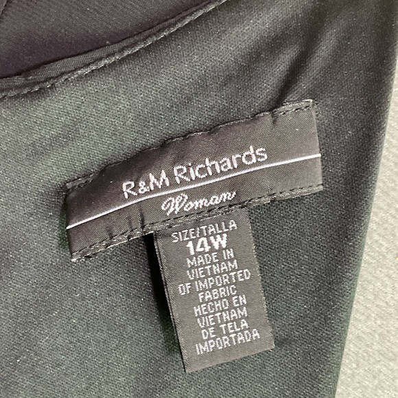 R&M Richards Black 3/4” Sleeve Sequin Dress - Picture 11 of 14